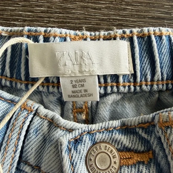 Zara Classic Light Blue Jean Shorts - Picture 3 of 5